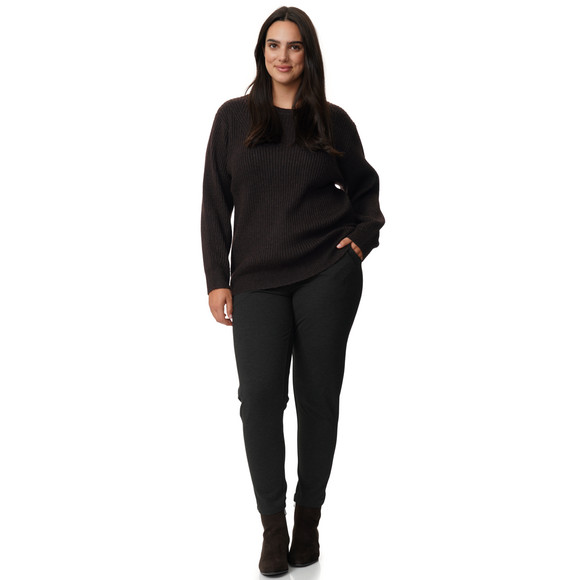 Damen Strickpullover mit Rippstruktur