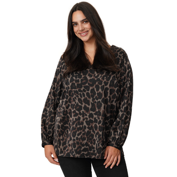 Damen Bluse mit Leo-Muster