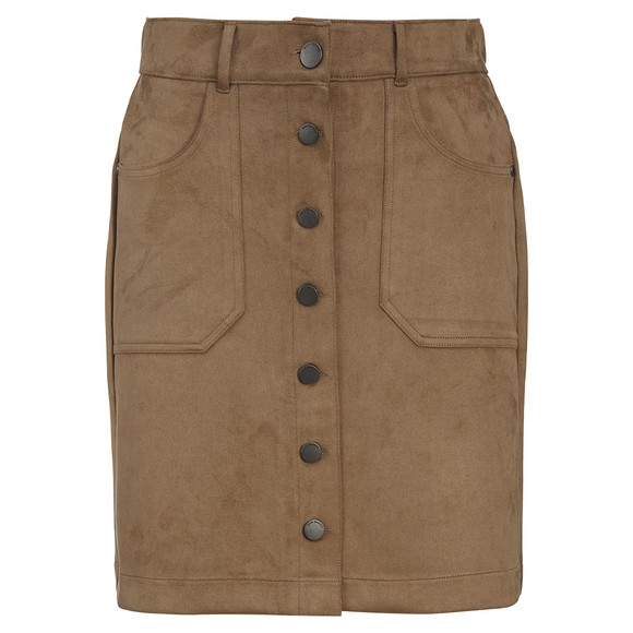 Damesrok met suède-look