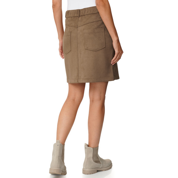 Damesrok met suède-look