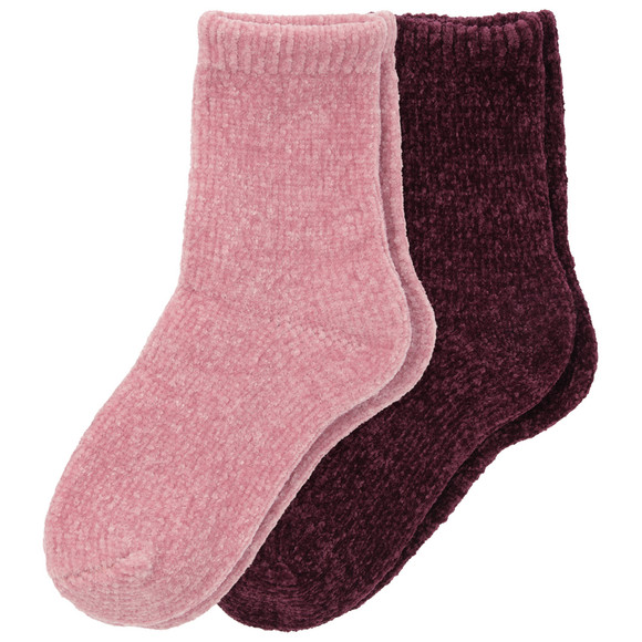 2 Paar Mädchen Socken aus Chenille