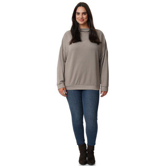 Damen Modal-Shirt mit Turtleneck