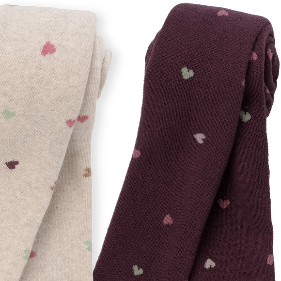 2 Mädchen Frottee-Leggings mit Baumwolle