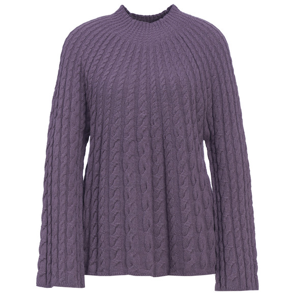 Damen Strickpullover mit Zopfmuster