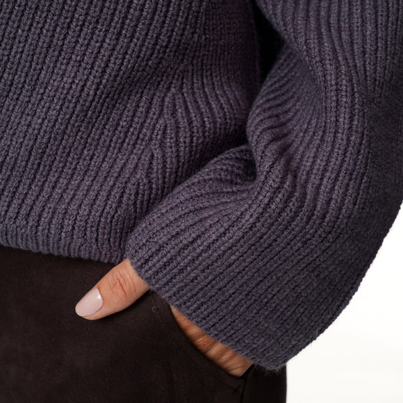 Damen Strickpullover mit V-Ausschnitt
