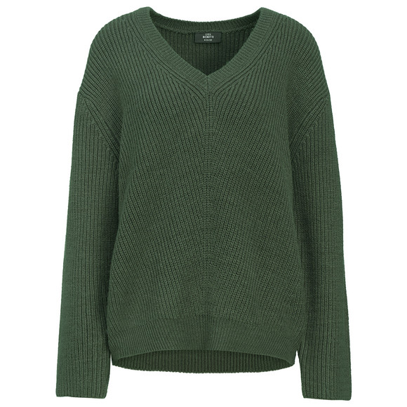 Damen Strickpullover mit V-Ausschnitt