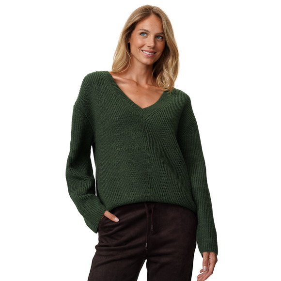 Damen Strickpullover mit V-Ausschnitt