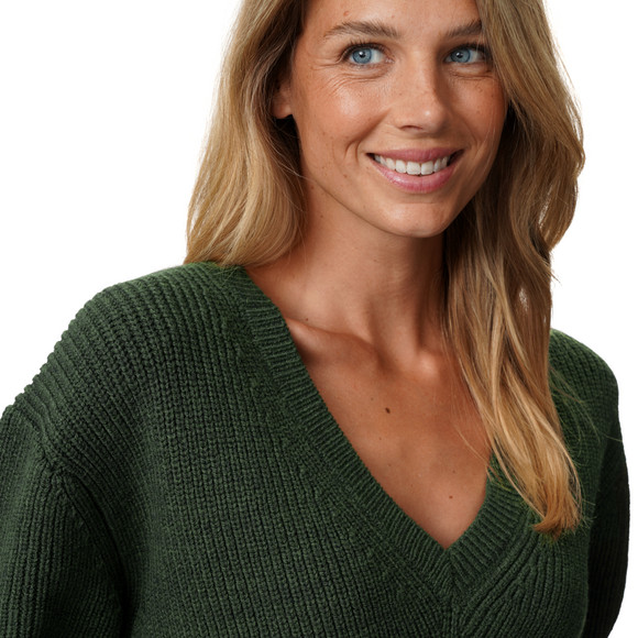 Damen Strickpullover mit V-Ausschnitt