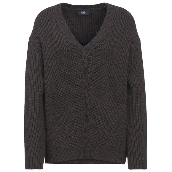 Damen Strickpullover mit V-Ausschnitt