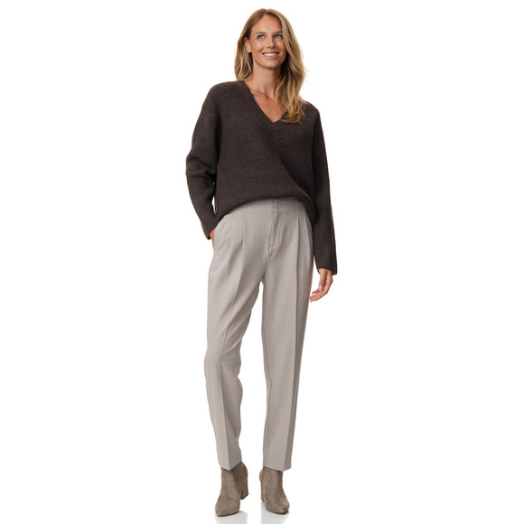 Damen Strickpullover mit V-Ausschnitt