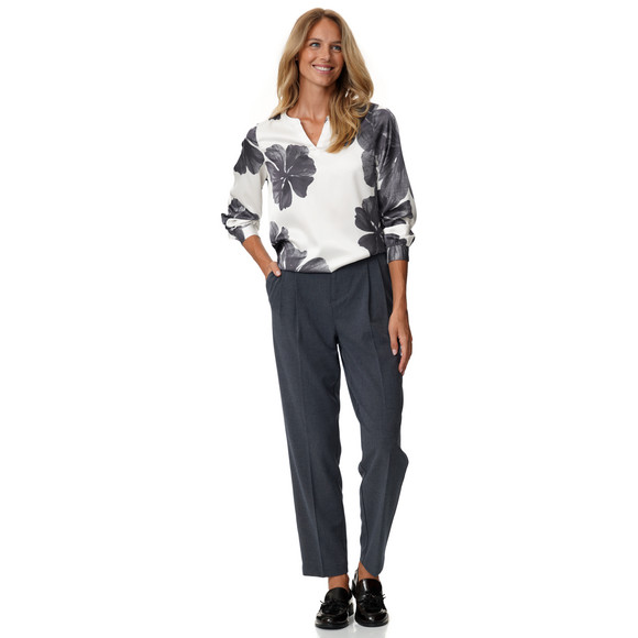 Damen Satinbluse mit Allover-Print