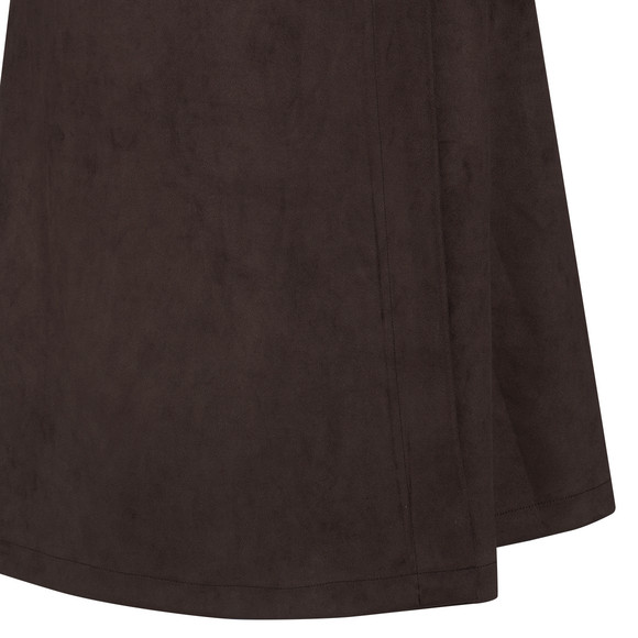 Damen Wickelrock in Veloursleder-Optik