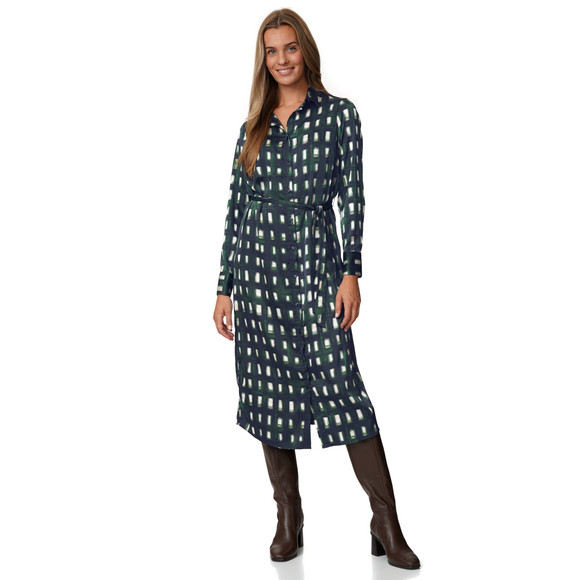Damen Satinkleid mit Allover-Print