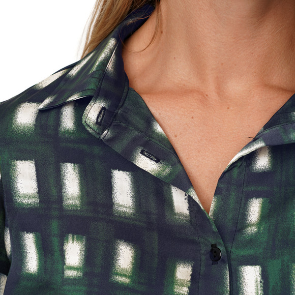 Damen Satinkleid mit Allover-Print