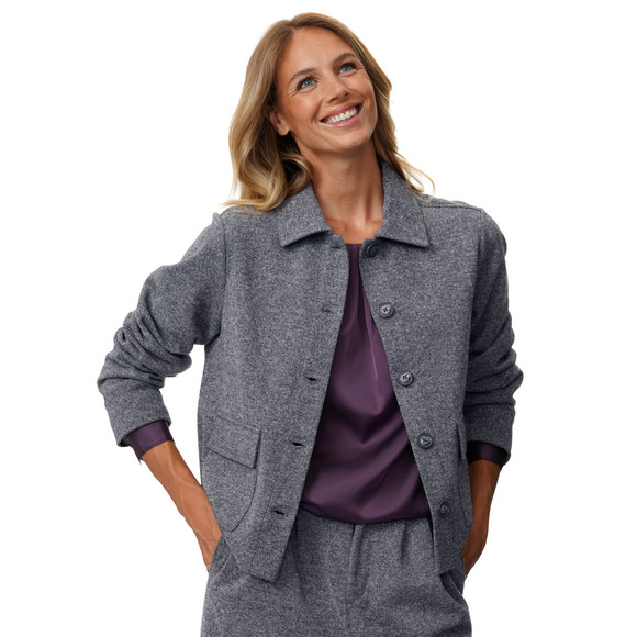 Damen Jacke in Melange-Optik