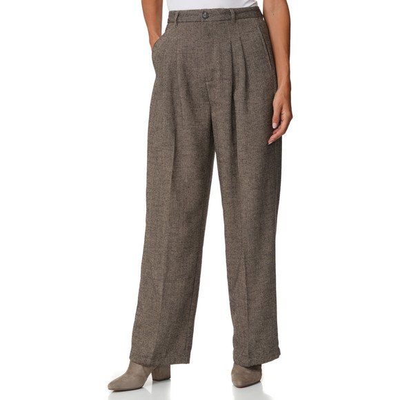 Damen Wide-Leg-Hose mit Allover-Muster