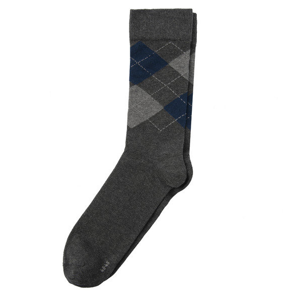 1 Paar Herren Socken mit Karo-Muster