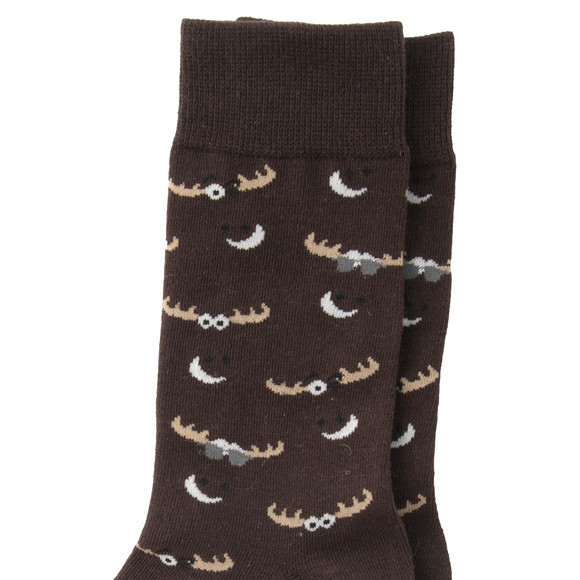 1 Paar Herren Socken mit Elch-Motiven