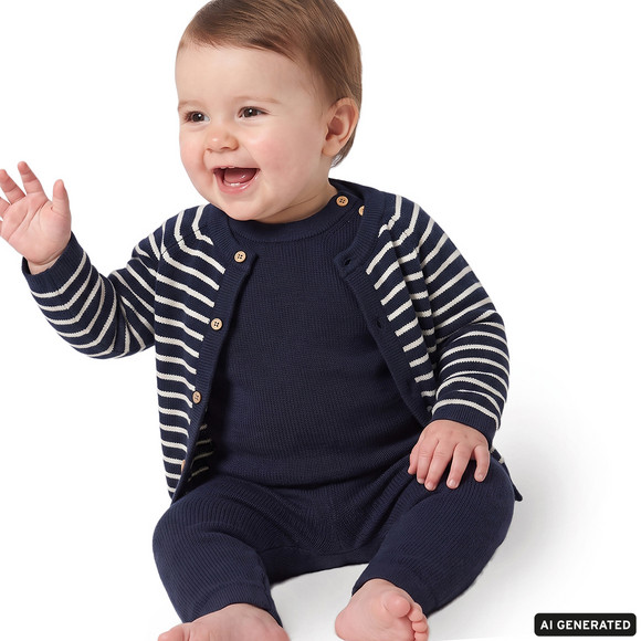 Baby Merino-Strickhose unifarben