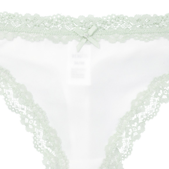 Damen String mit Kontrast-Spitze