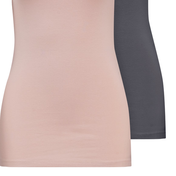 2 Damen Unterhemden mit Spitze
