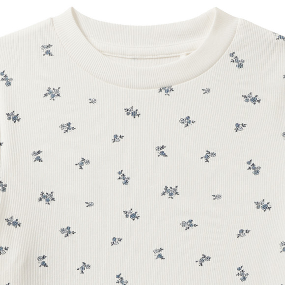 Mädchen Langarmshirt mit Rippstruktur