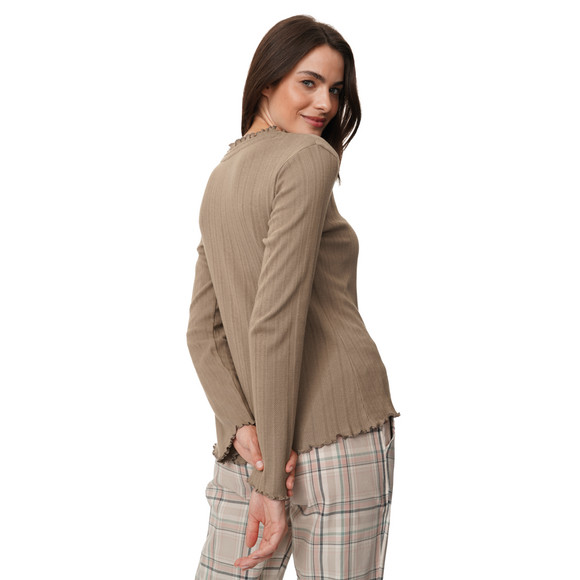 Damen Schlafshirt mit Ajour-Muster