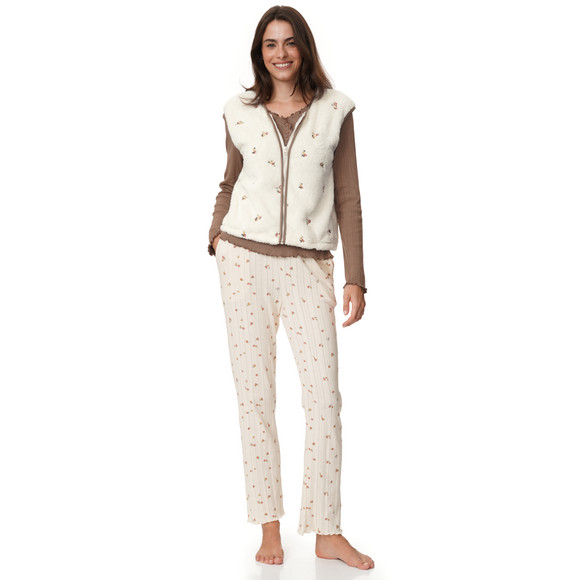 Damen Schlafhose mit Ajour-Muster