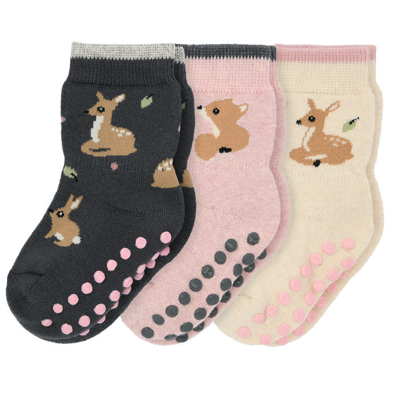 3 paar antislip sokjes voor baby's