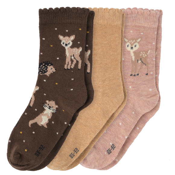 3 Paar Baby Socken mit Picotkante