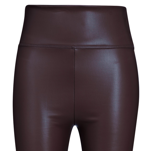 Damen Thermoleggings in Leder-Optik
