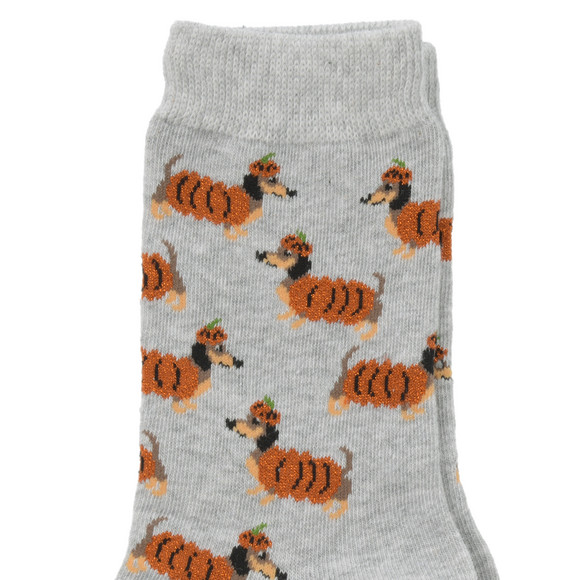 1 Paar Damen Socken mit Dackel-Motiven