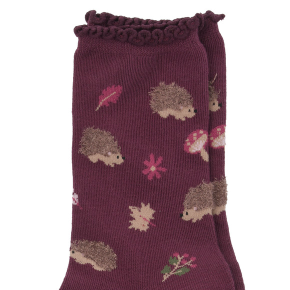 1 Paar Damen Socken mit Wald-Motiven