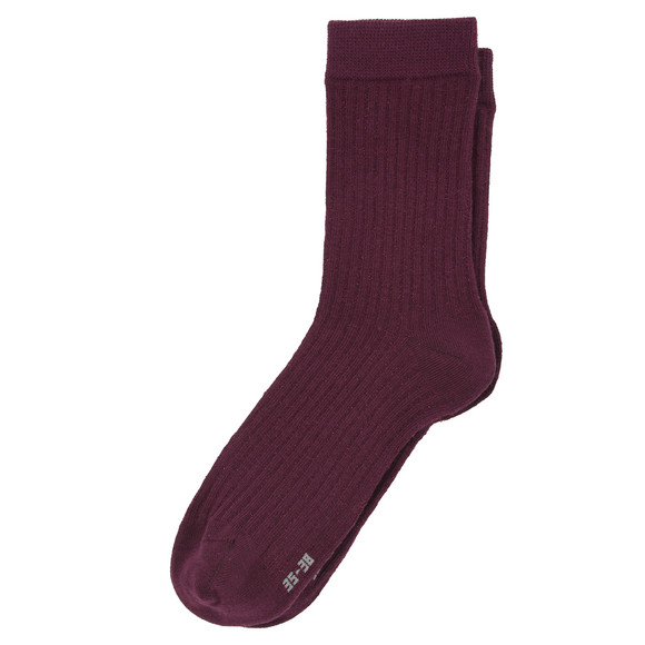 1 Paar Damen Socken mit Rippstruktur