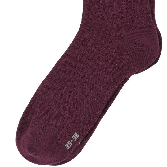 1 Paar Damen Socken mit Rippstruktur