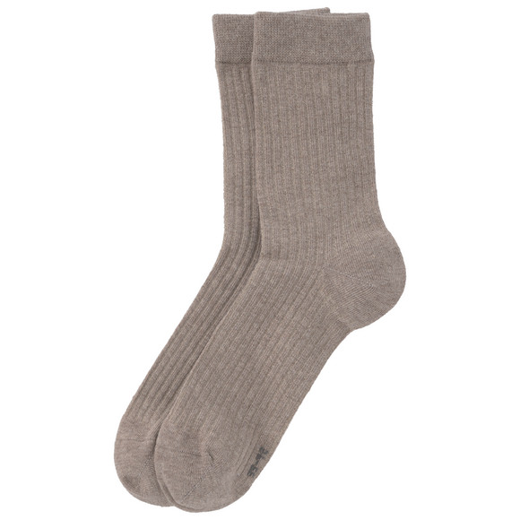 1 Paar Damen Socken mit Rippstruktur