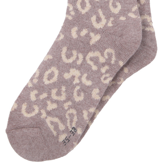 1 Paar Damen Socken mit Leo-Muster