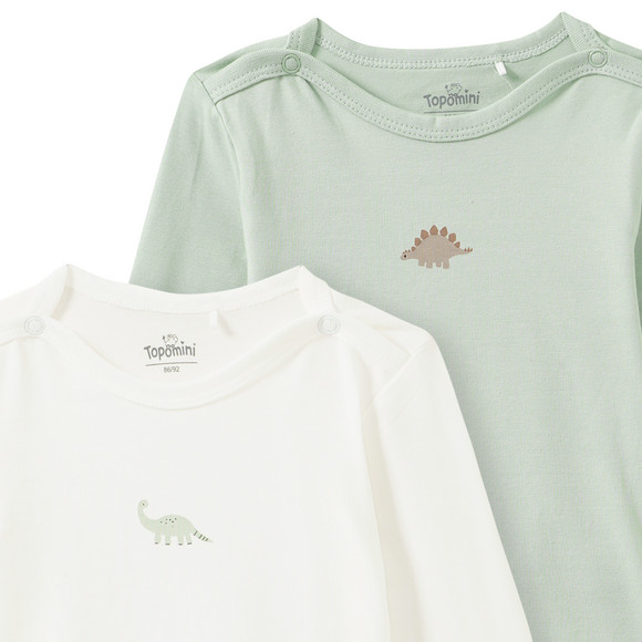 2 Baby Langarmbodys mit Print