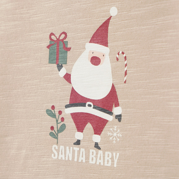 Newborn Wickelbody mit Santa-Motiv