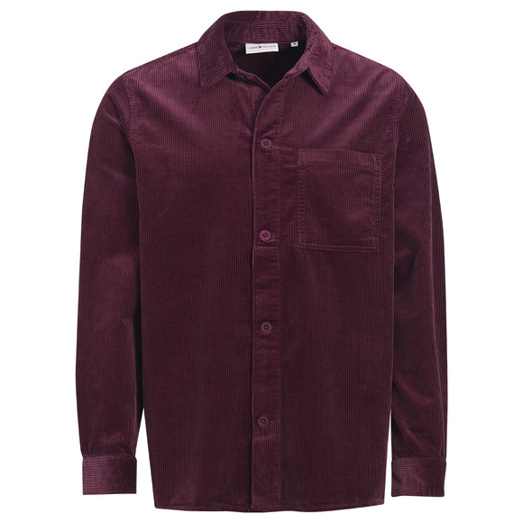 Herencorduroyhemd in effen kleuren