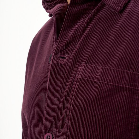 Herencorduroyhemd in effen kleuren
