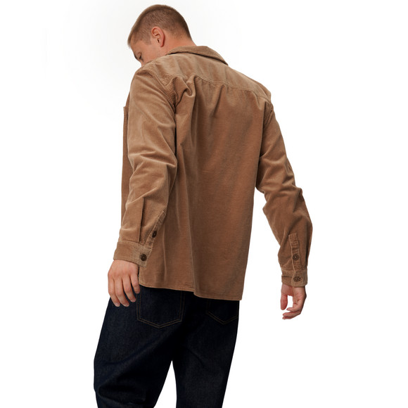 Herencorduroyhemd in effen kleuren