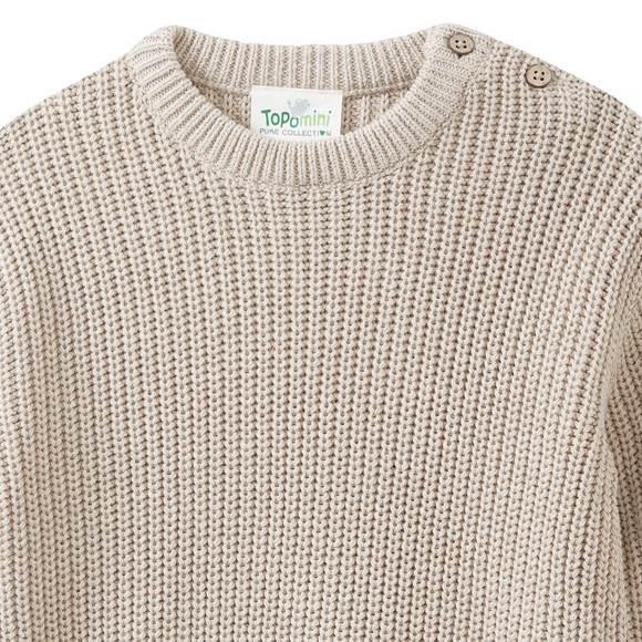 Baby Strickpullover mit Rippstruktur