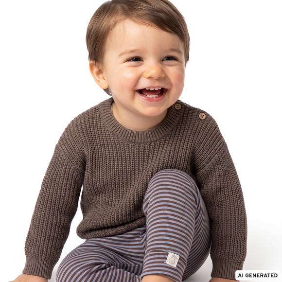 Baby Strickpullover mit Rippstruktur