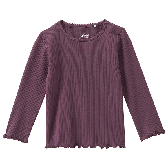 Baby Langarmshirt mit Rippstruktur