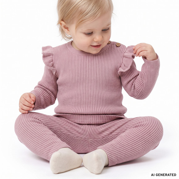 Baby Strickleggings mit Rippstruktur