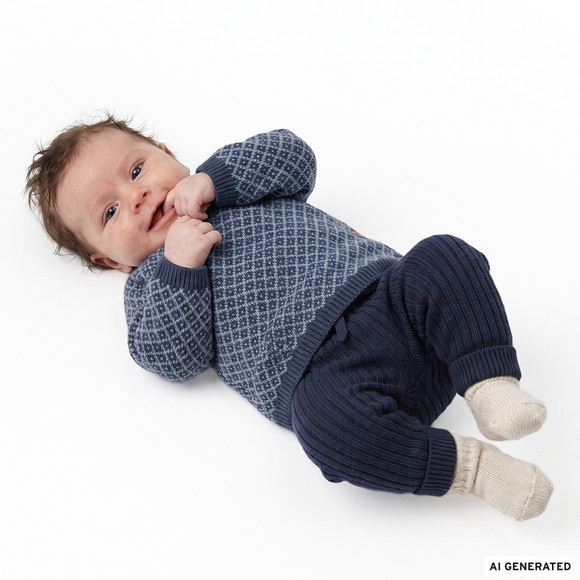 Newborn Strickhose mit Kordelzug
