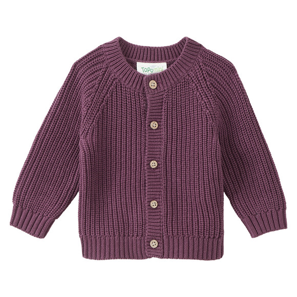 Newborn Strickjacke mit Rippstruktur