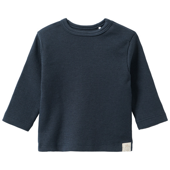 Newborn Langarmshirt mit Rippstruktur