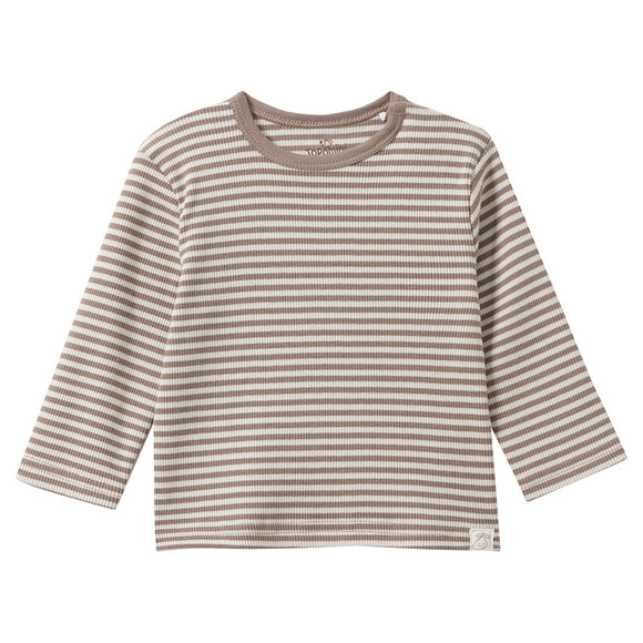 Newborn Langarmshirt mit Rippstruktur